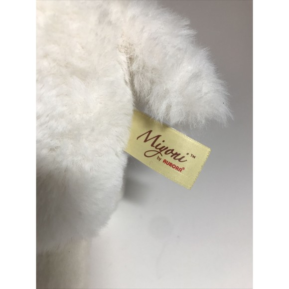 Miyoni By Aurora White Alpaca Llama Plush Stuffed Animal 12" Multicolor Blanket - Picture 9 of 10